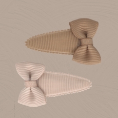 Baby-Haarspangen 2er Set rosé & brown